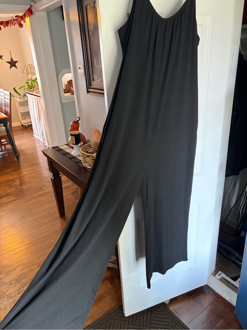 Black Wide-Leg Sleeveless Jumpsuit